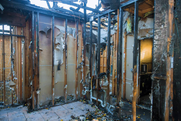 Professional Fire Damage Removal technician working in Victoria, KS